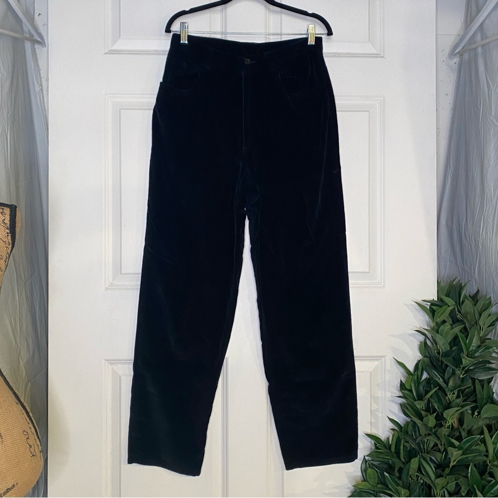 Vintage Lauren Ralph Lauren High Rise Velvet Pants Black Size 12
